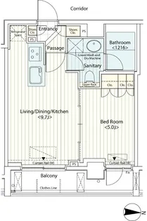 カスタリア菊川【7階】の間取り