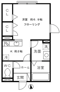 SKY TERRACE NISHIAZABU【1階】の間取り