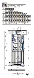メインステージ水天宮前【609号室号室】の間取り