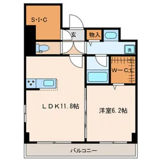 グランテラス業平【4階】の間取り
