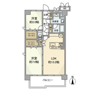 ルネ・グランマリーナ潮見【3階】の間取り