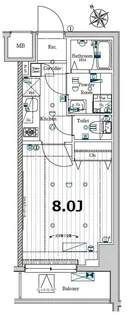 メイクスデザイン門前仲町GARDEN【2階】の間取り