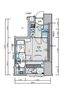 メインステージ新御徒町【803号室号室】の間取り
