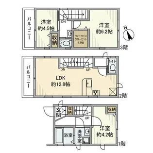 東京都荒川区西日暮里4丁目【一戸建】の間取り
