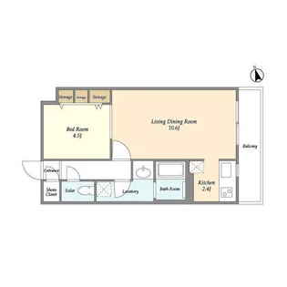 オーキッドレジデンス銀座東【6階】の間取り