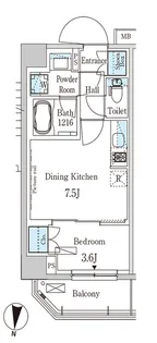 パークアクシス木場キャナル イースト【2階】の間取り