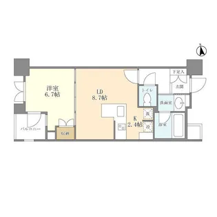 シティハウス東京新橋【2階】の間取り