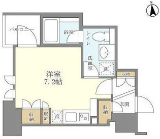シティハウス東京新橋【2階】の間取り