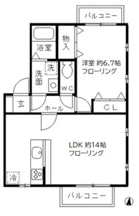 夢路オネスト【3階】の間取り