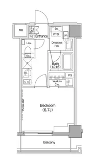 ザ・パークハビオ住吉【1階】の間取り
