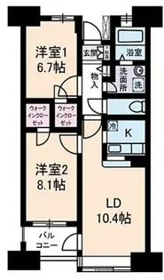 ヴェルポワール東葛西【8階】の間取り