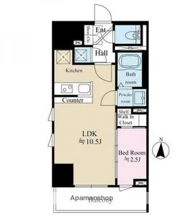 テラス森下【9階】の間取り