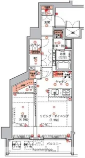 ハーモニーレジデンス東京イーストコア005【4階】の間取り