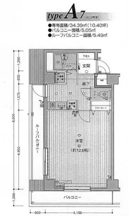 1Kの間取り画像