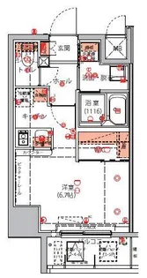 ハーモニーレジデンス東京イーストコア004【5階】の間取り