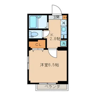 高輪フラット88【2階】の間取り