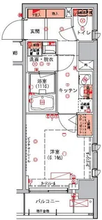ハーモニーレジデンス日本橋EAST【10階】の間取り