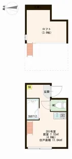メゾン・プーラ菊川【2階】の間取り