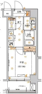 ハーモニーレジデンス東京イーストコア002【2階】の間取り