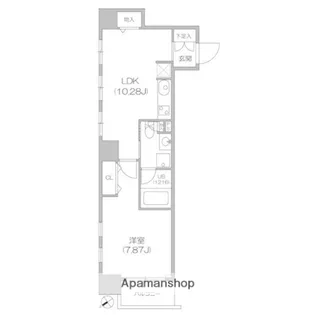 1LDKの間取り画像