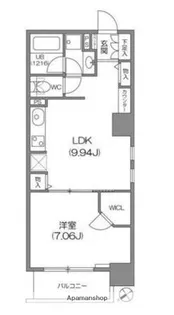 1LDKの間取り画像