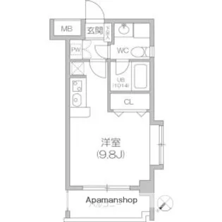 ルクレ森下レジデンス【9階】の間取り