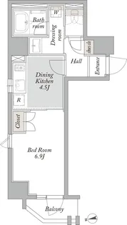 ジオエント御徒町【4階】の間取り