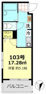MELDIA東向島【1階】の間取り