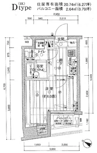 プレール・ドゥーク水天宮【506号室号室】の間取り
