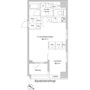ドゥーエ日本橋浜町【4階】の間取り