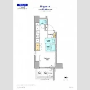 プラウドフラット森下Ⅳ【3階】の間取り
