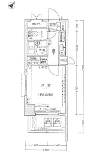 ヴェルト日本橋Ⅲ【204号室号室】の間取り