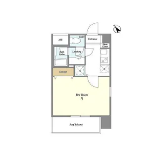 ミリアレジデンス赤坂【6階】の間取り