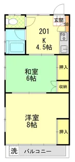 黒崎コーポ【2階】の間取り