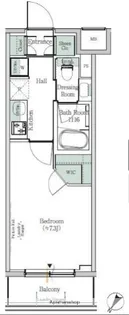 ONEROOFRESIDENCEKIBAWEST【2階】の間取り
