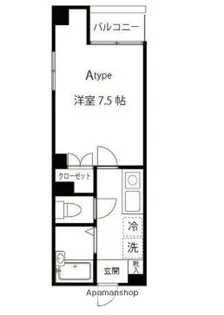 ブリヂネル堀留【5階】の間取り