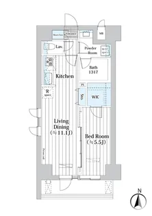 L・BASE押上SOUTH【4階】の間取り