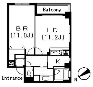 ヒルコート千駄木【2階】の間取り