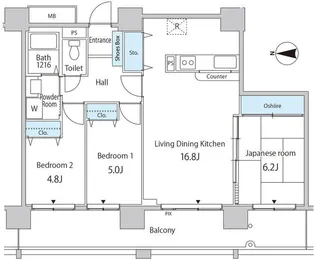 セルリアンホームズ勝どき【23階】の間取り