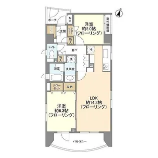 クレッセント麻布ビュータワー【3階】の間取り