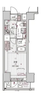 メインステージ浅草入谷Ⅰ【401号室号室】の間取り
