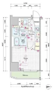 スカイコートプライム亀戸【9階】の間取り