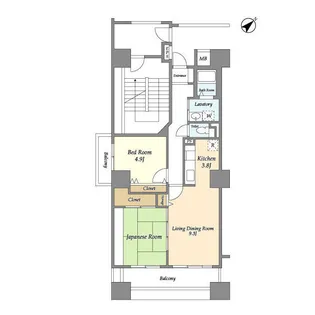 晴海アーバンプラザ【14階】の間取り