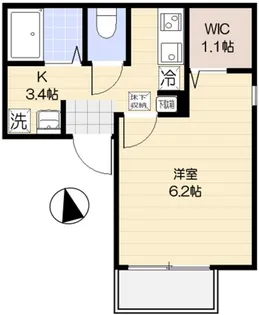 アプリーレムソウ【1階】の間取り