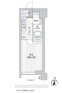ライオンズフォーシア清澄白河【6階】の間取り
