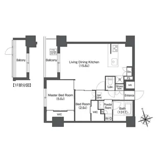 コンフォリア日暮里【1階】の間取り