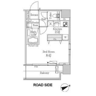 パークフラッツ芝浦【8階】の間取り