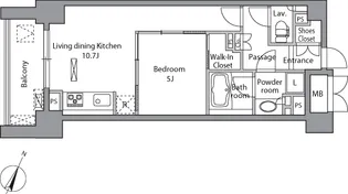 レジディア水道橋【14階】の間取り