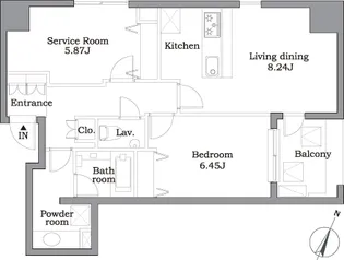 レジディア東麻布【3階】の間取り