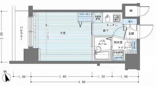レジディア銀座東【6階】の間取り